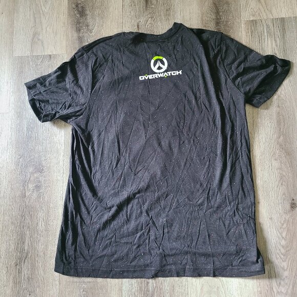 Blizzard Overwatch Genji Graphic Tee Size L Black Speckled - Picture 2 of 4